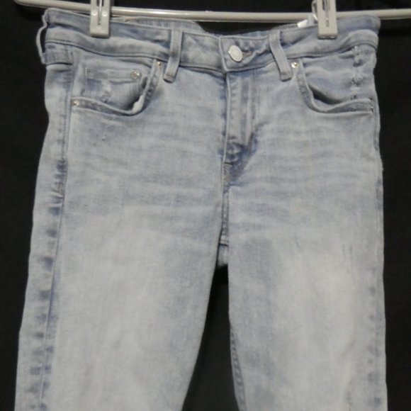 H&M & DENIM  27/30 distressed denim, skinny, low waist, 160/68A - Picture 3 of 16